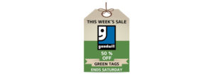Green Tags Sale