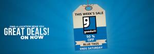goodwill blue tag sale