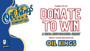 Donate to win Edmonton Oil Kings Twitter Post